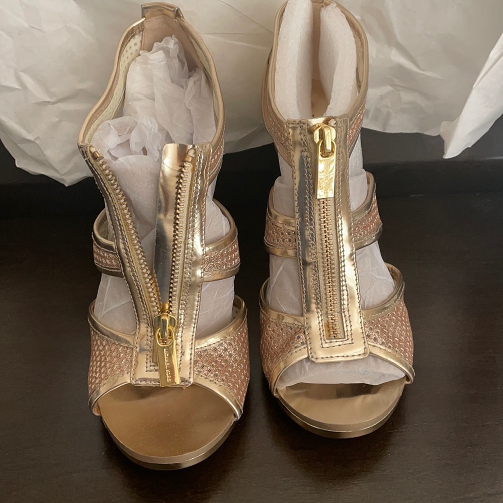 Michael Kors gold heels